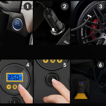 Kompresor sprężarka samochodowa 12v LED LCD MOCNA 120W AGOG